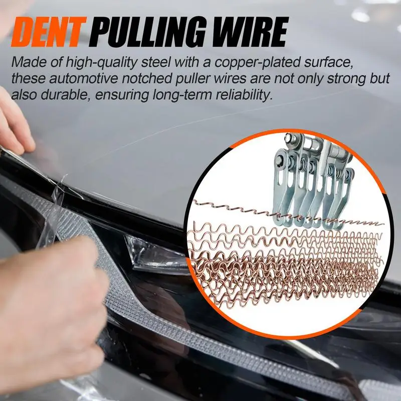 

50pcs/100pcs Car Dent Puller Wavee Wire Dent Repair Kit 320mm Auto Pulling Wire Body Repair Dent Removal Tools Dent Puller Wavy