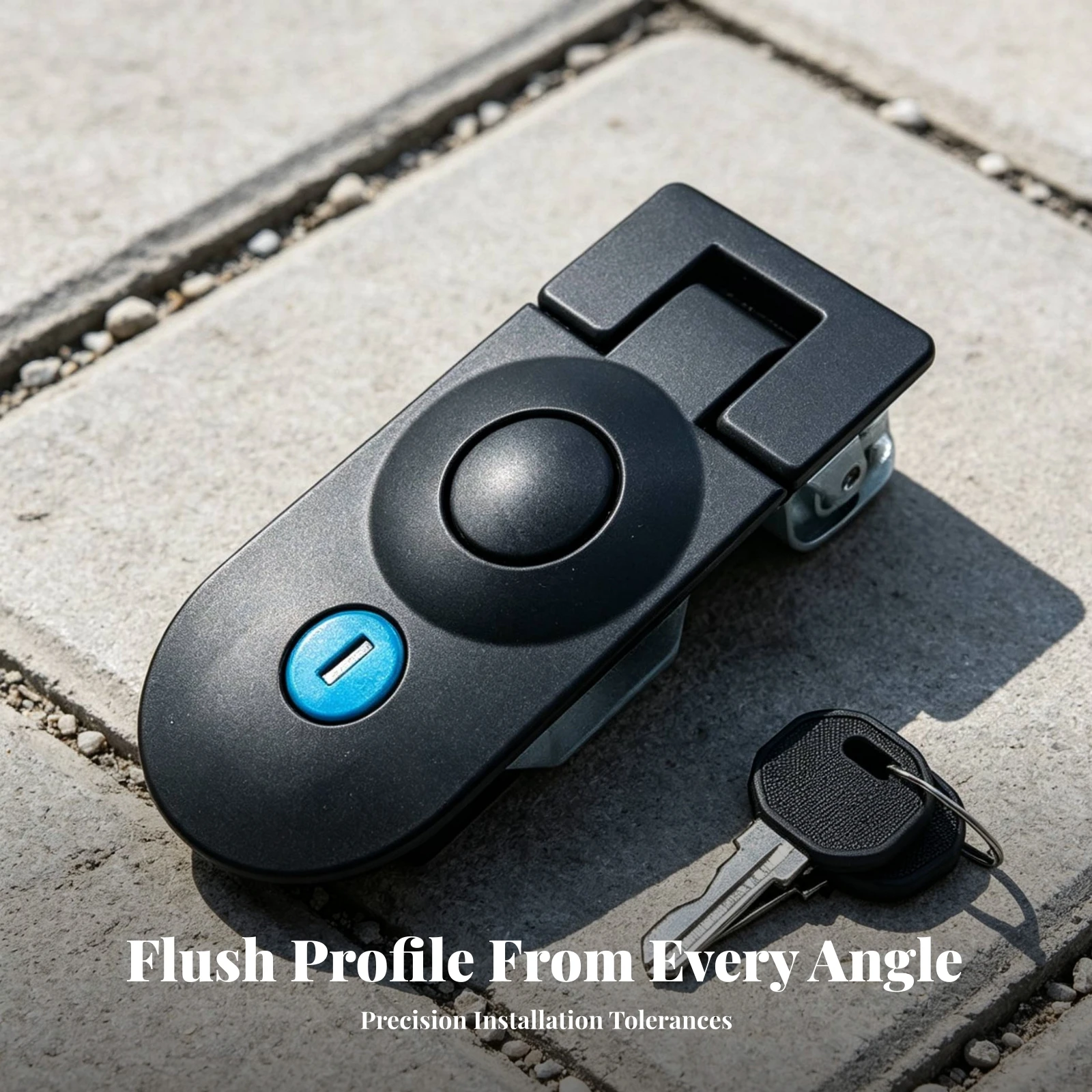 Button-Style Flat Lock Long-Lasting Flat Lock with Key Space-Saving Wear-Resistant for Control Cabinets, Electrical Enclosures