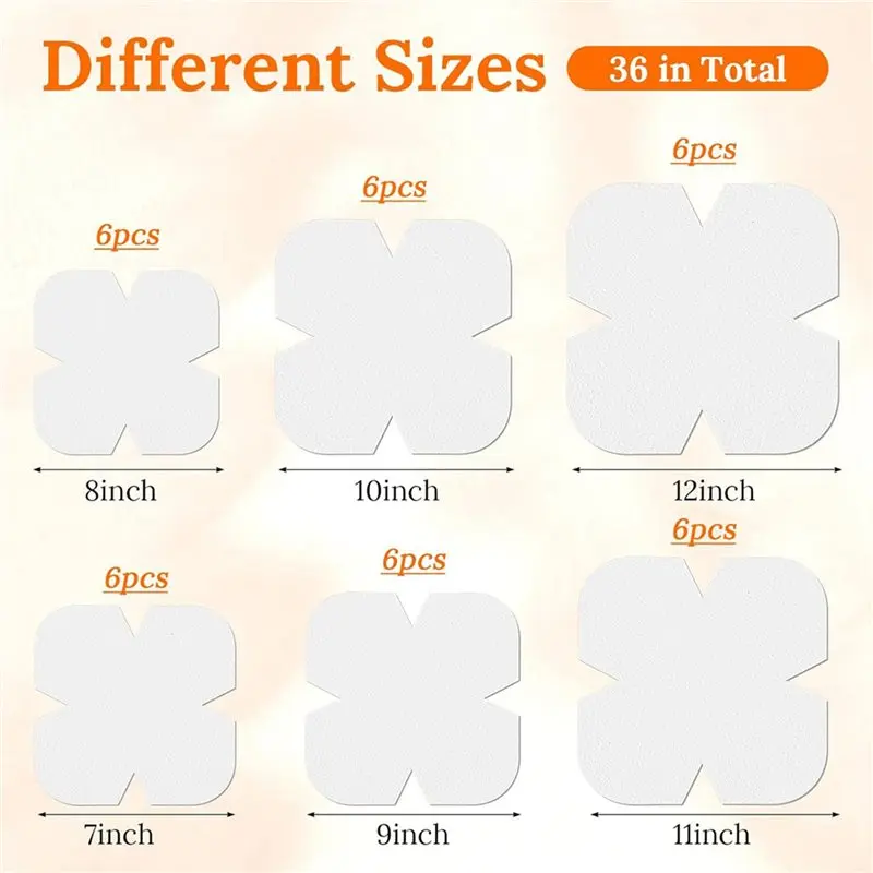 ABZC-72 Pcs Bowl Cozy Batting For Microwave, Pre-Cut 6 Sizes, Quilter Batting, DIY 7/8/9/10/11/12 Inch, Heat-Resistant