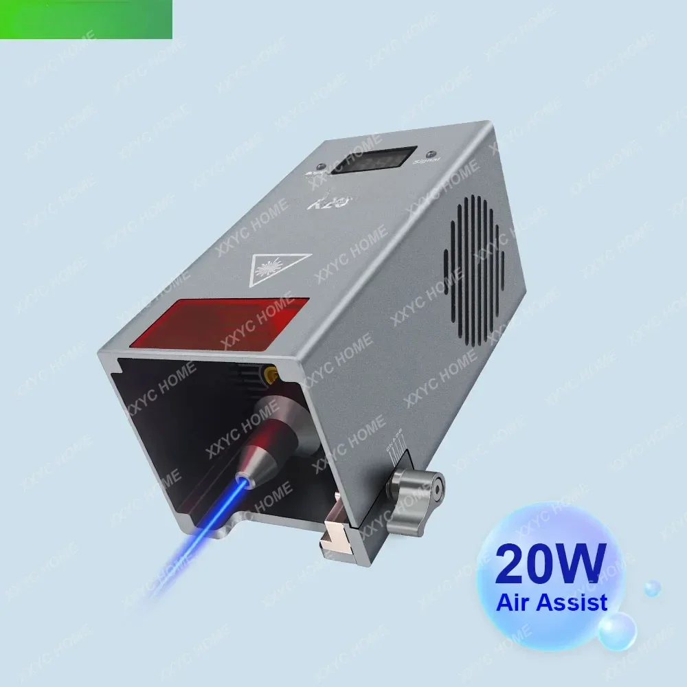 10W 20W 30W Optical Power Laser Module with Air Assist Blue Light Laser Head for DIY CNC Cutting Engraving Machine