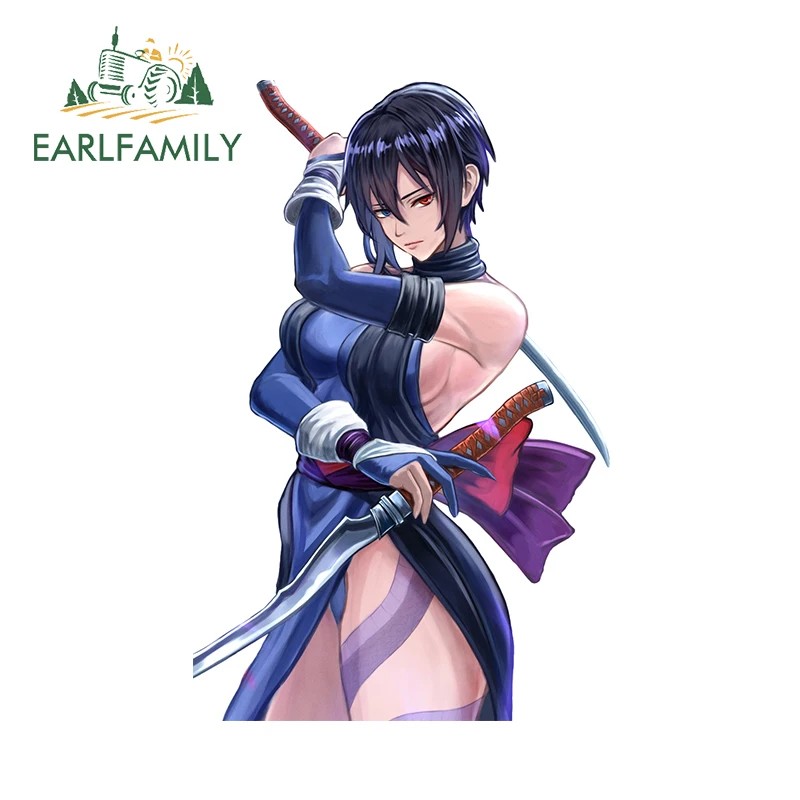 

EARLFAMILY японский самурай Shodown автомобильные наклейки крутая перинальность девушка зеркало заднего вида наклейки креативный устойчивый к царапинам автомобильный Стайлинг