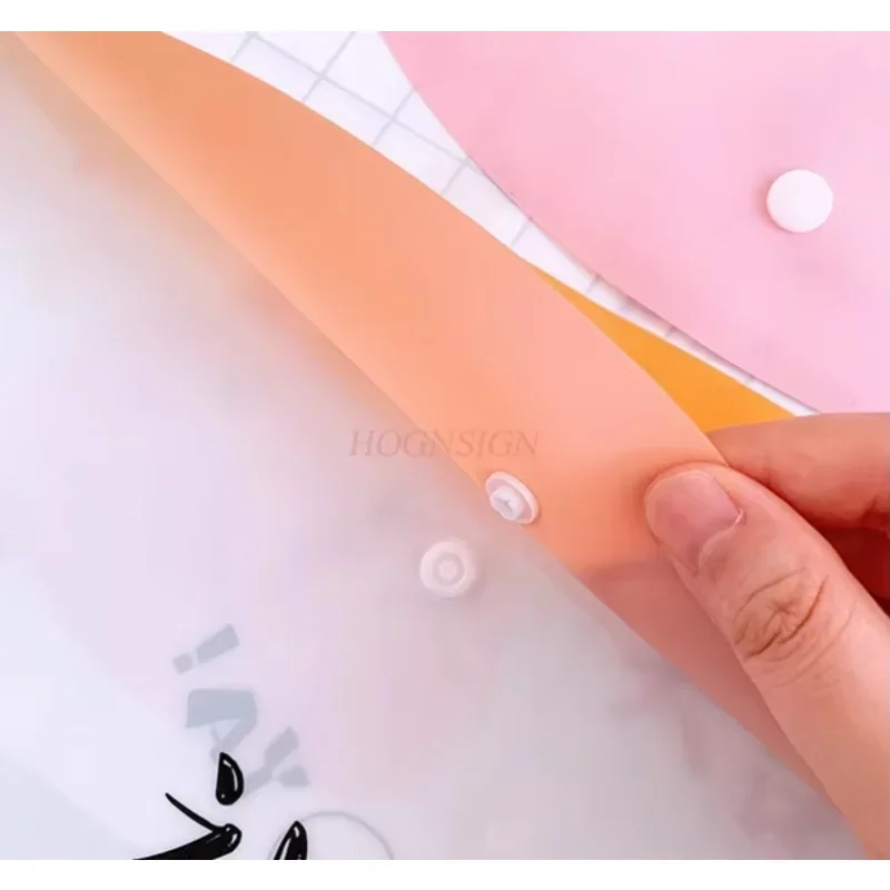 4pcs magazine, pen,  transparent，A4 snap file bag, information bag,stationery storage bag, office folder, girl's heart,