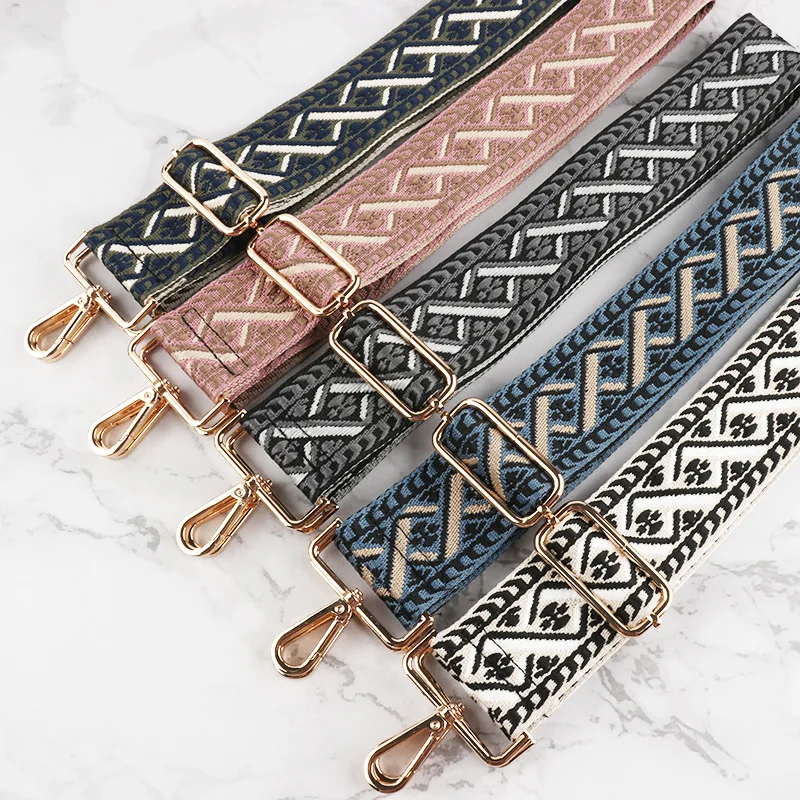 

5CM New retro bag shoulder strap ethnic style design fashionable versatile lengthened and widened canvas long shoulder strap