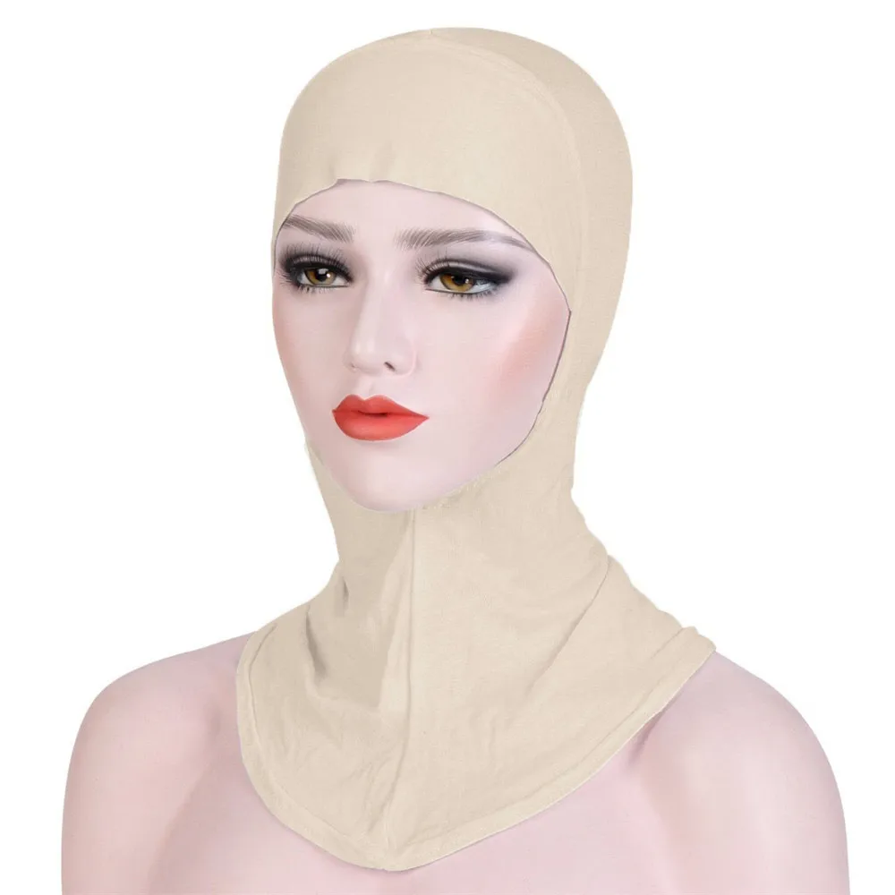 Hijab interior muçulmano elástico macio, chapéus islâmicos do underscarf, turbante das mulheres, gorro do osso, headwear, lenço da tampa completa, envoltório