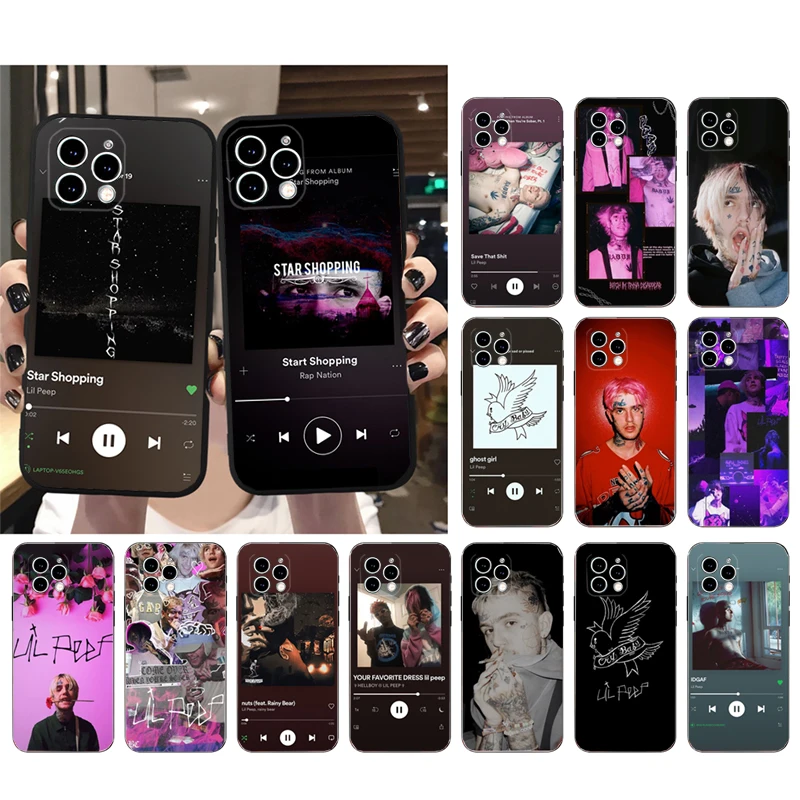 Funda para iPhone 17 Pro Max, 17 Air, 16, 15, 14, 13 Pro Max, 15, 16 Pro, 15 Plus con diseño de Lil Peep, Hellboy, Album Star