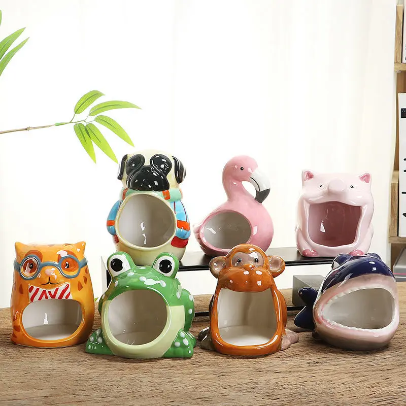 Cartoon Sommer Haustier Hamster Nest Keramik Frosch Flamingo Kleine Tier Ornament Cool Down Meerschweinchen Bett Baño Para Hamster