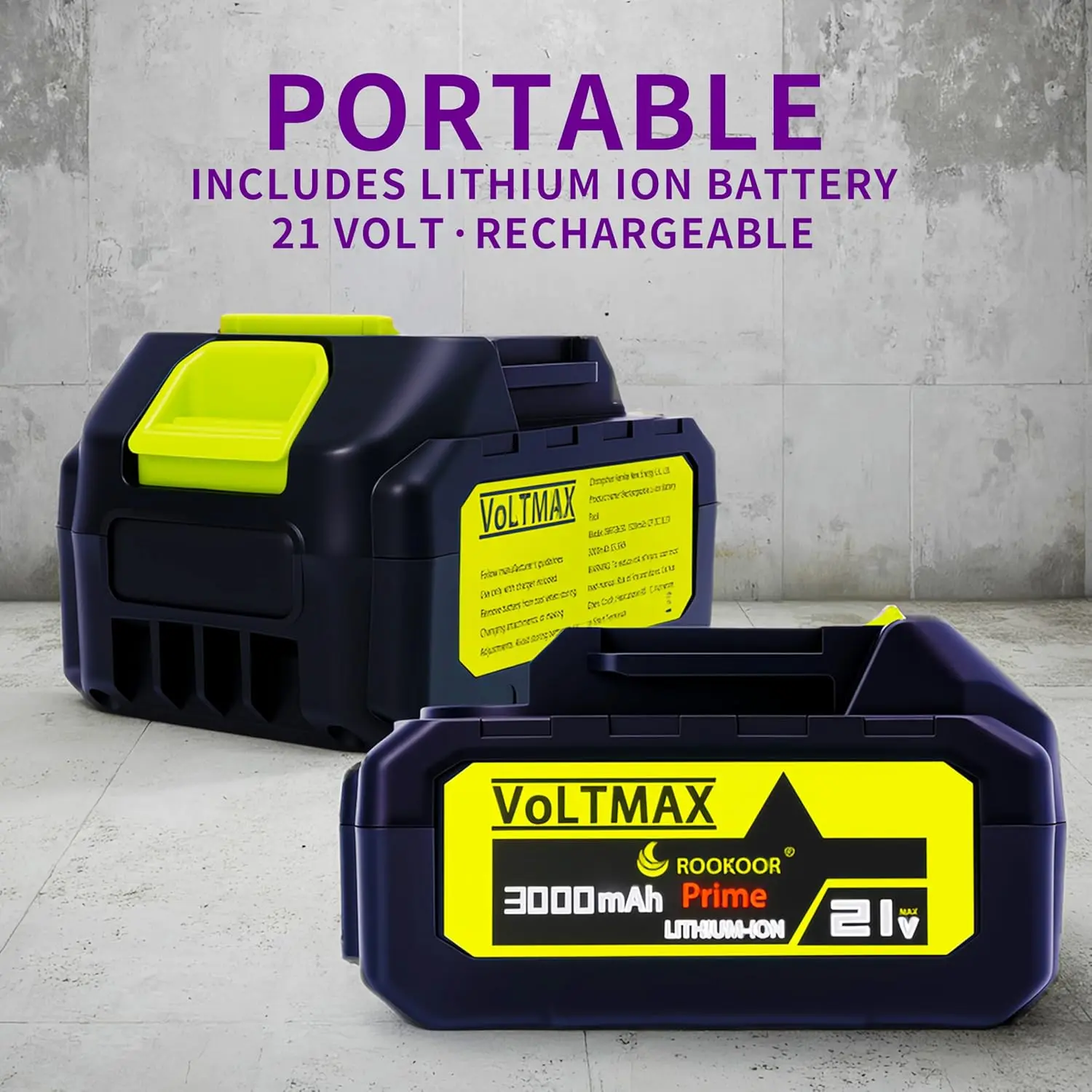 غسالة الضغط اللاسلكية Rookoor Prime، بخاخ محمول يعمل بالبطارية مع فوهة 6 في 1، مصدر مياه مزدوج، خرطوم 16 قدم #6