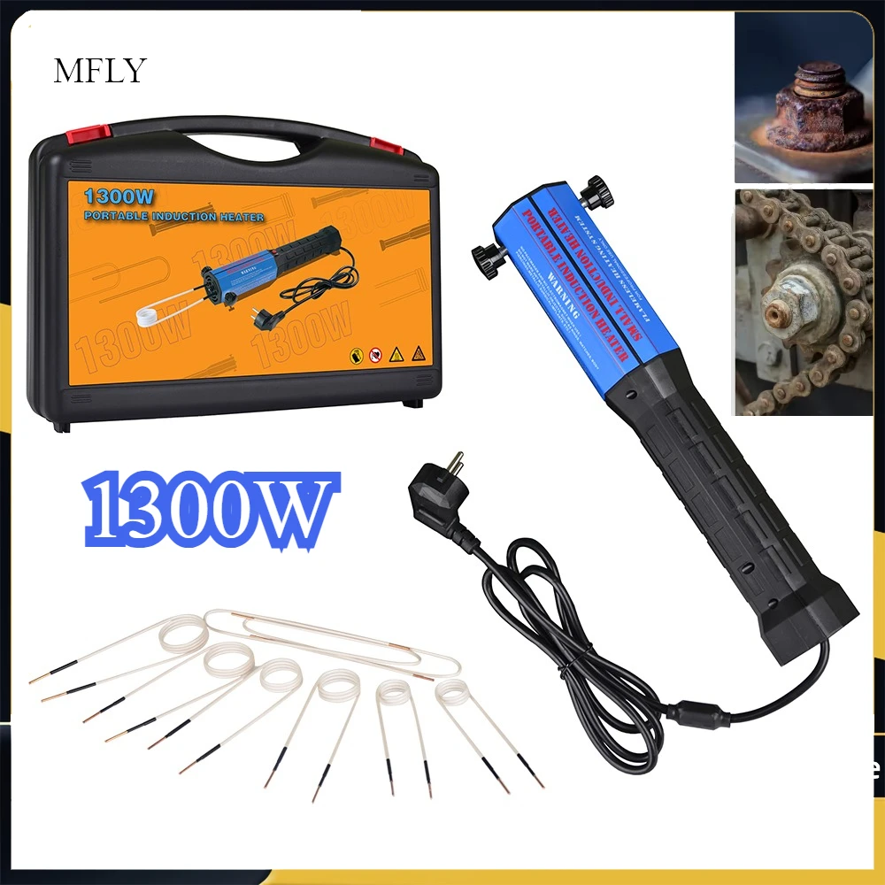 1300W Induction Heater, 800°c Heating Kit With Magnetic Induction, Induction Screw Remover 5mm-40mm 8 Coils