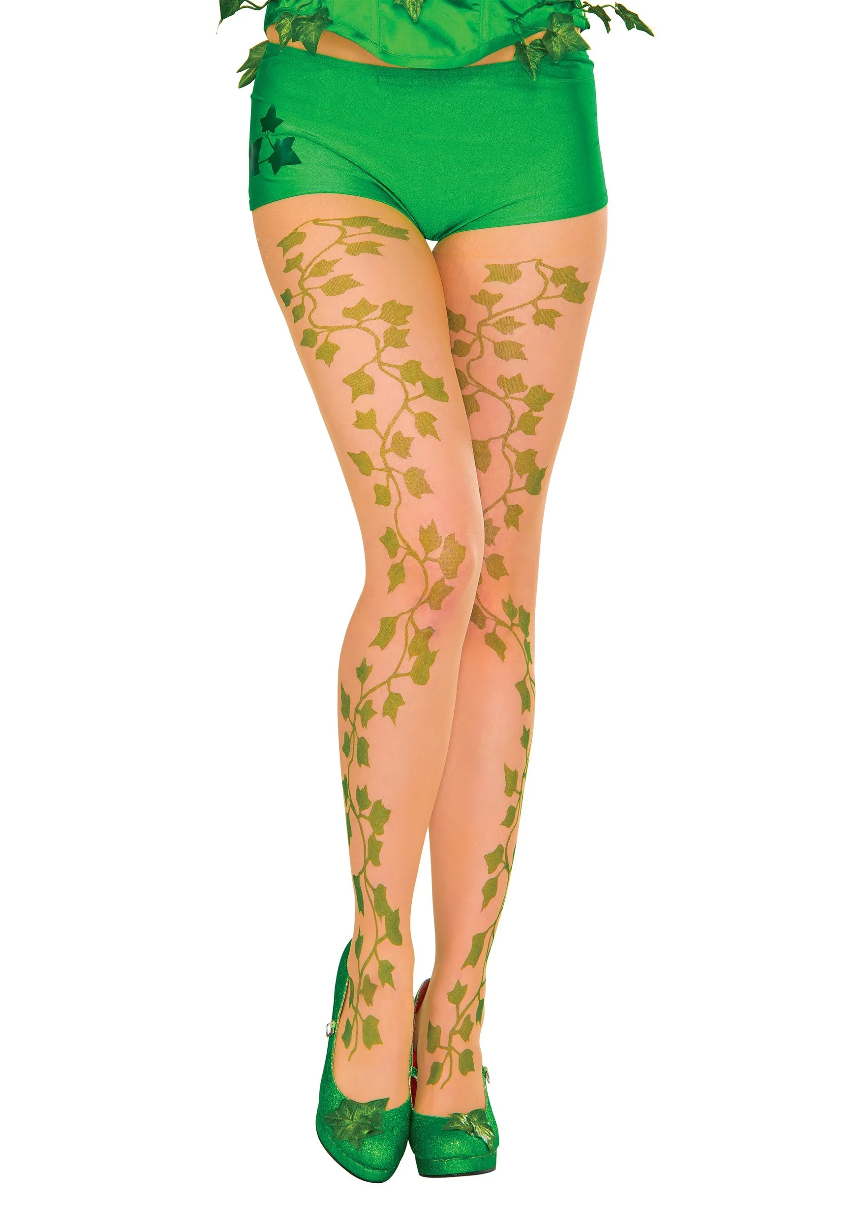 Women Poison Ivy Thigh High Stockings Cosplay Accessories