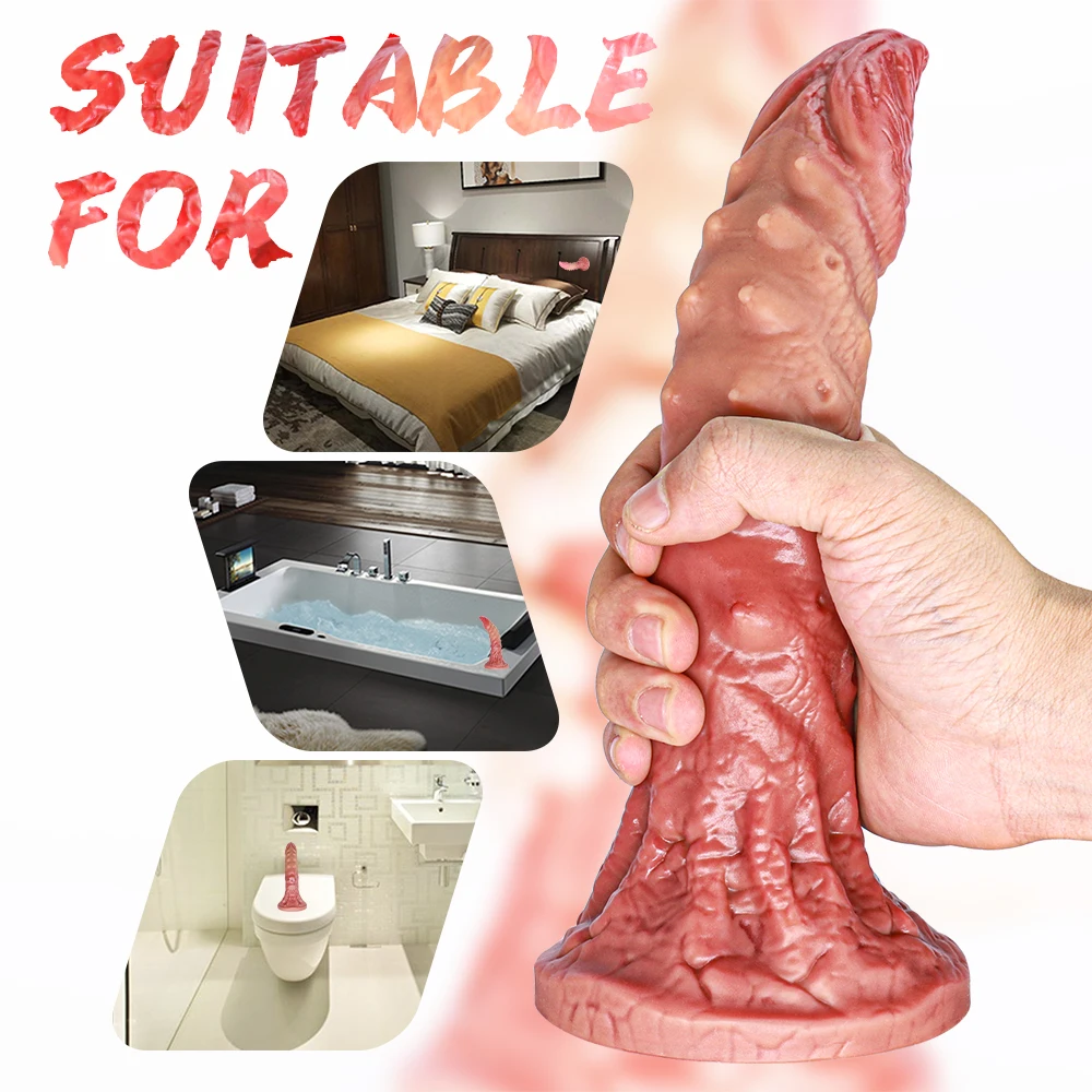 Silicone Deformed Penis Realistic Crocodile Anal Dildo Adult Sex Toys Female Masturbation G-spot Massage Suction Cup for Couple