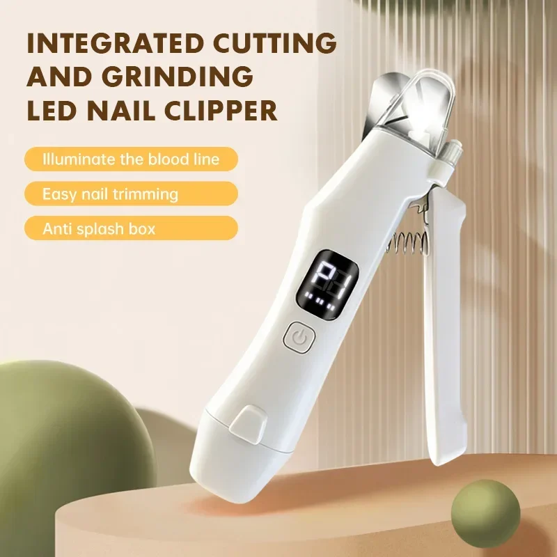 LED Light Pet Nail Clipper Cutter Grinder 2 In 1 Cat Dog Nail Trimmer Scissors Grooming Tool With Nail File