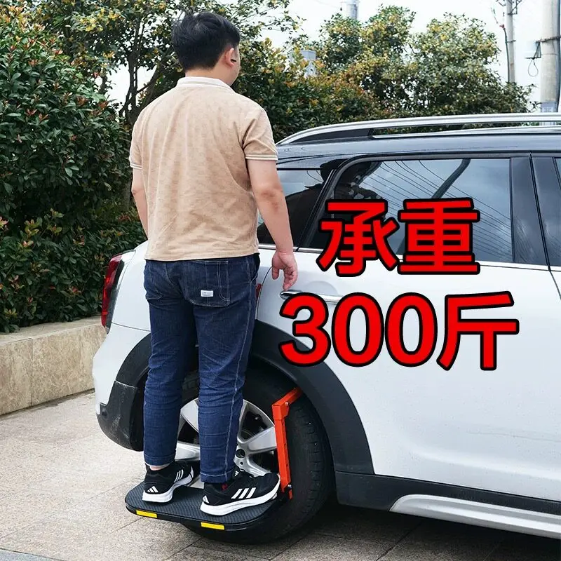 Car tire rack foot pedal off-road suv foldable telescopic ladder tire step ladder climbing roof
