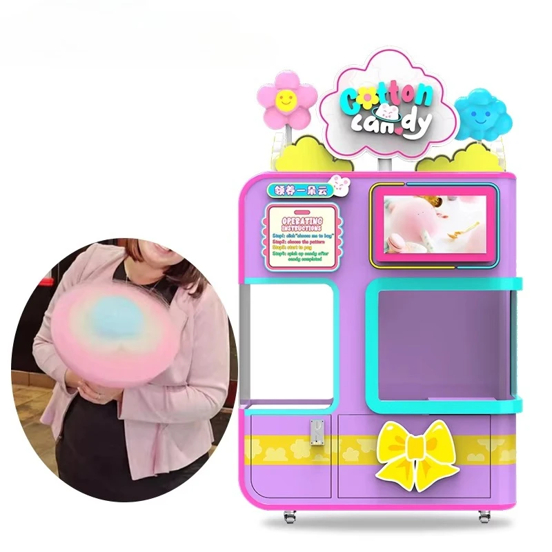 Electric Commercial Robot Vending Machine SDK Remote Monitoring Multiple Payment Options for Candy Floss Popcorn Cotton Candy