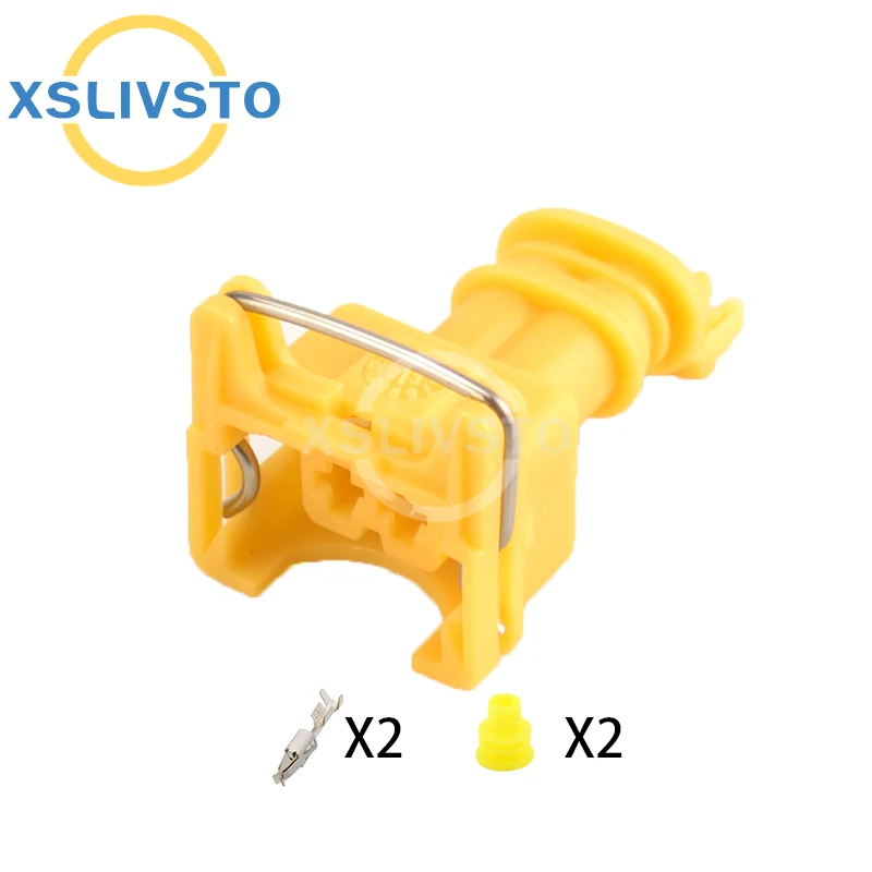 

1Set 2Pin EV1 Car Fuel Injector Plug Connector 282189-7