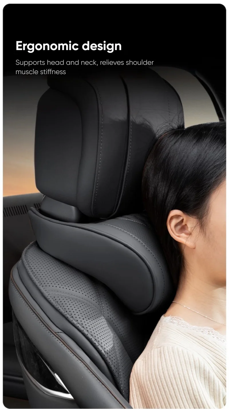TazerApex Auto-Kopfstütze Universelles Reisekissen 3D Nackenkissen Nackenschutz Weiches Flauschiges Komfortables Nackenkissen Auto-Zubehör – Detail 2