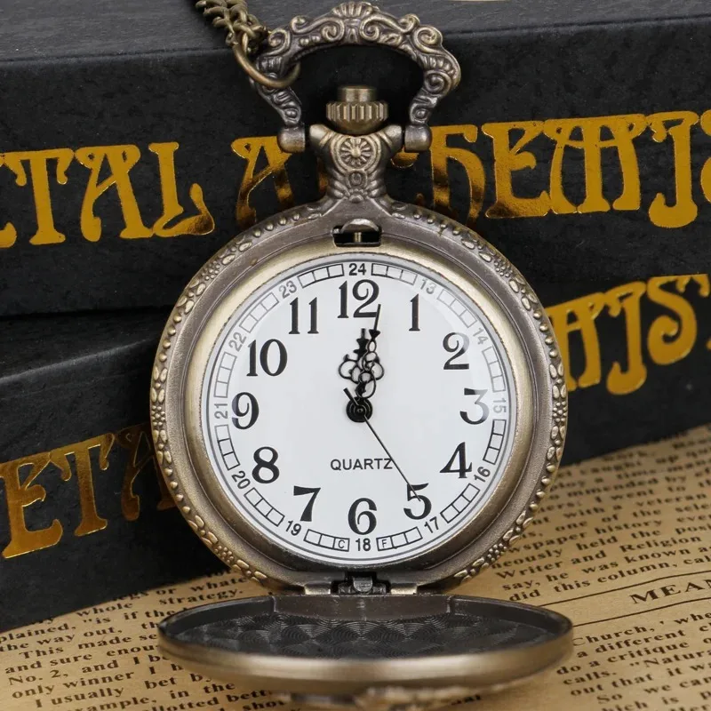 Punk Steamboat 3D Carving Pocket Watch Antique Retro Unisex Quartz Pendant With Chain Pocket&Fob Watches reloj de bolsillo