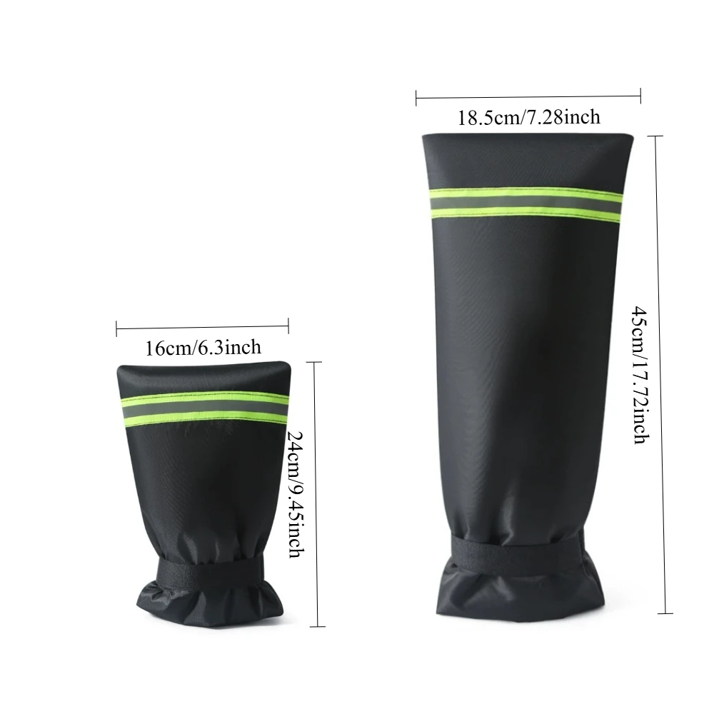 قطعة واحدة من واقي تجميد الصنبور الخارجي مع شرائط عاكسة - غطاء معزول سهل التركيب لصنبور الحريق ومريلة الخرطوم