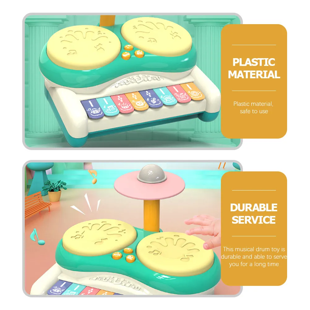 Multifunctional Drum Musical Instrument Set Lightweight Safe for Kids Early Educational Percussion Music Learning Starter Baby