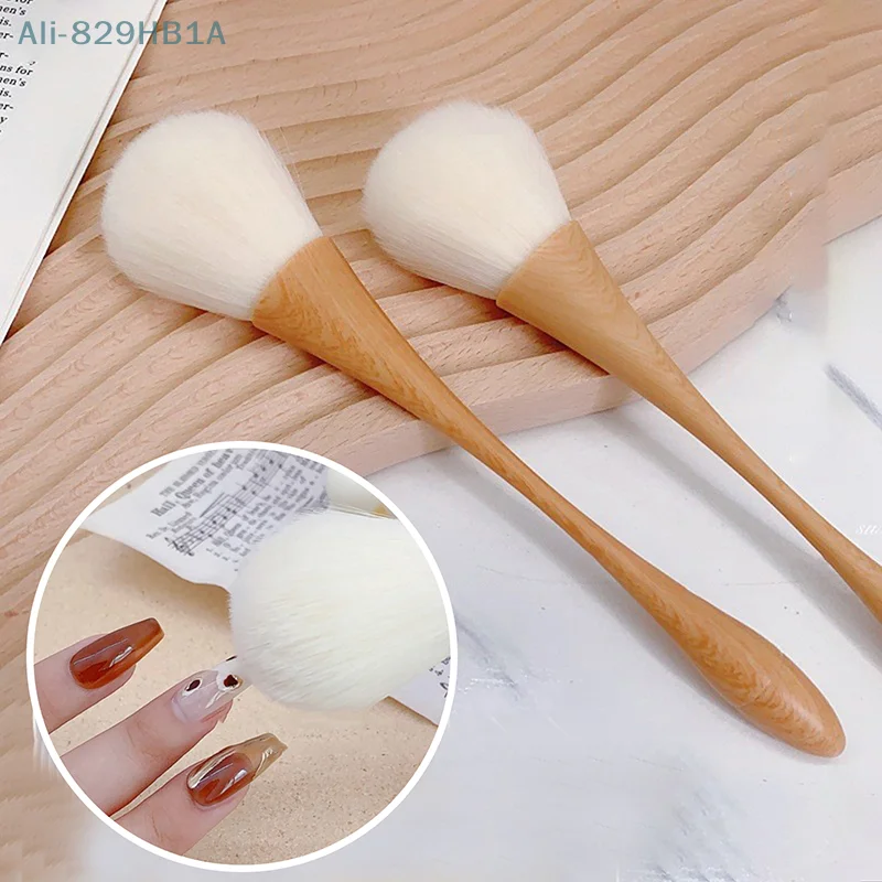 Brosse à ongles en forme de livres de poussière, accessoire de manucure, grande tête, fleur, poudre, blush, pour salon de beauté