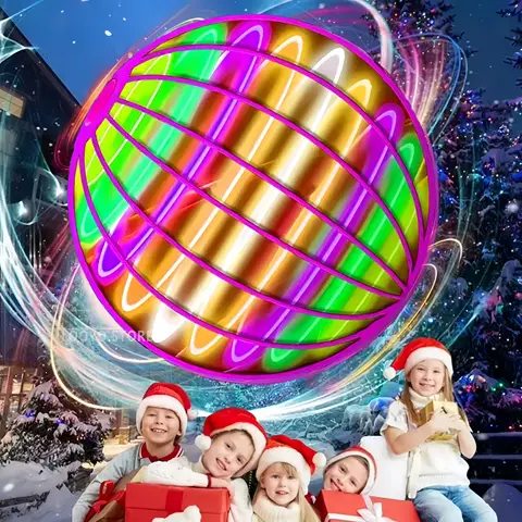 Latająca Kula Boomerang Flyorb Magiczna z Lampkami LED Dron Hover Ball Fly Nova Orb Latająca Wirówka Zabawki Antystresowe Prezent dla Dzieci