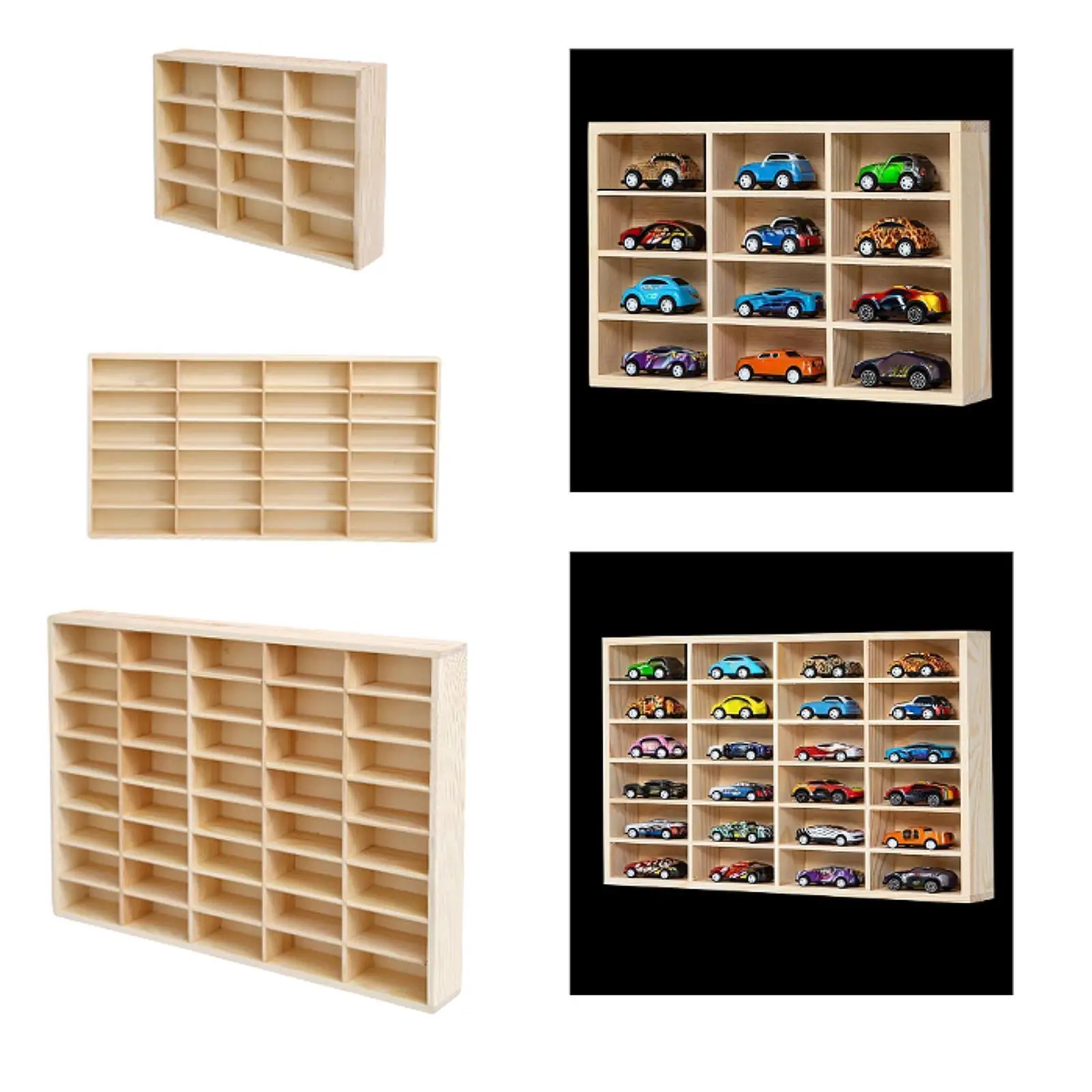 Boîte de séparation de rangement en bois, vitrine, armoire multifonction, boîte d'exposition de rangement