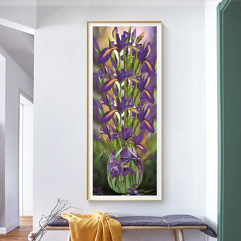 Nuovo pieno quadrato 5d pittura diamante Iris fai da te diamante ricamo punto croce fiori mosaico ricamo decorazioni per la casa Kit artigianale arte