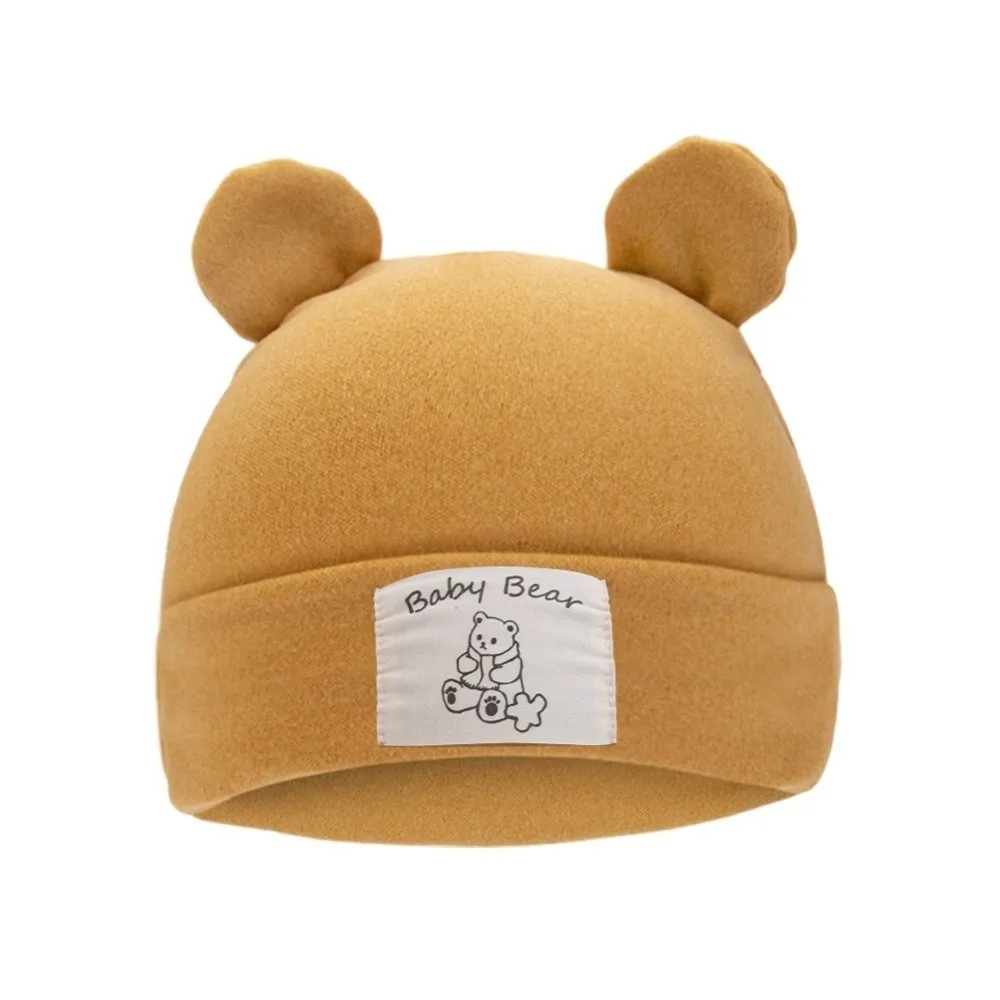 

New Warm Beanies Bonnet Windproof Cold Proof Pullover Hat Cute Bear Ear Ear Protection Cap Baby