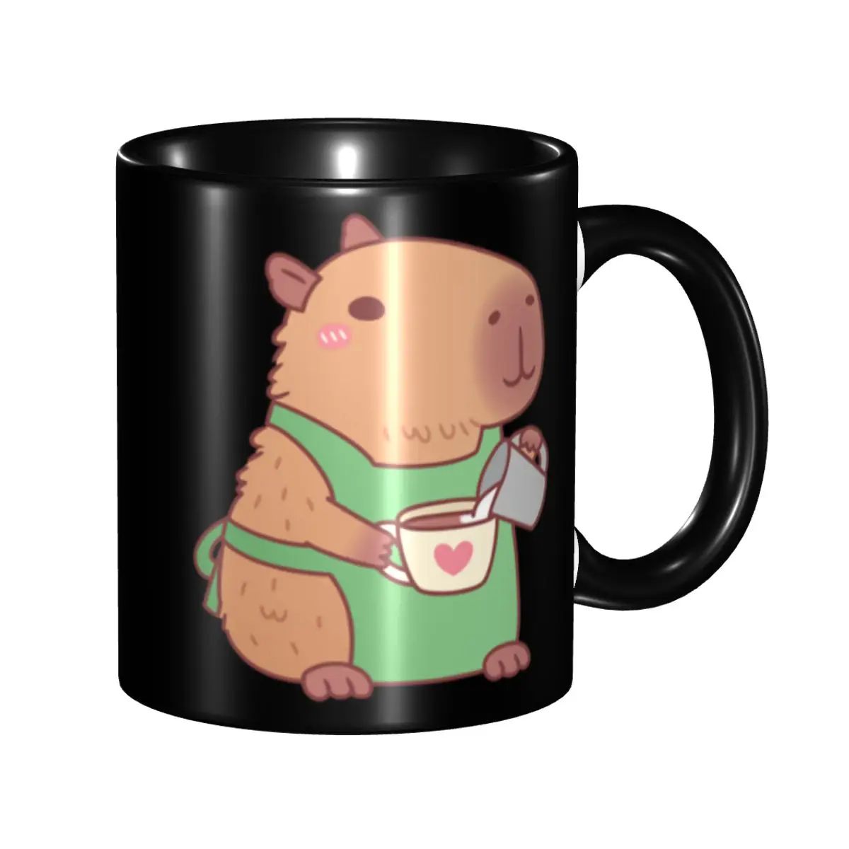 

Cute Capybara Barista Making Coffee Coffee Mug DIY Custom Ceramic Mug Creative Gift