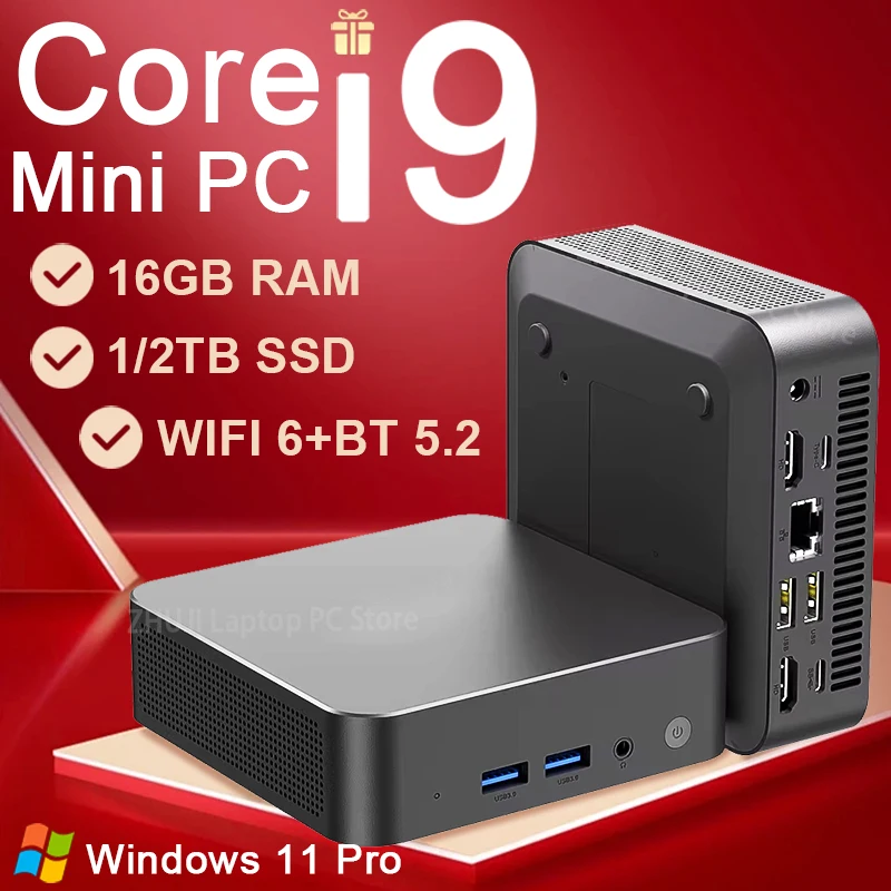 

2025 Мини-ПК Windows 11 Core i9 8950HK Celeron N5095 Портативный настольный ПК 16 ГБ DDR4 1 ТБ 2 ТБ SSD WiFi 6 Игровой компьютер офисный ПК