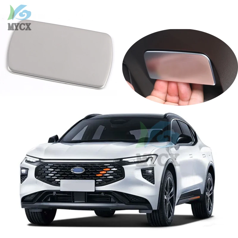 

For Ford EVOS 2021 2022 CarStainless steel Silver Interior Glove Cover Trim Accessories
