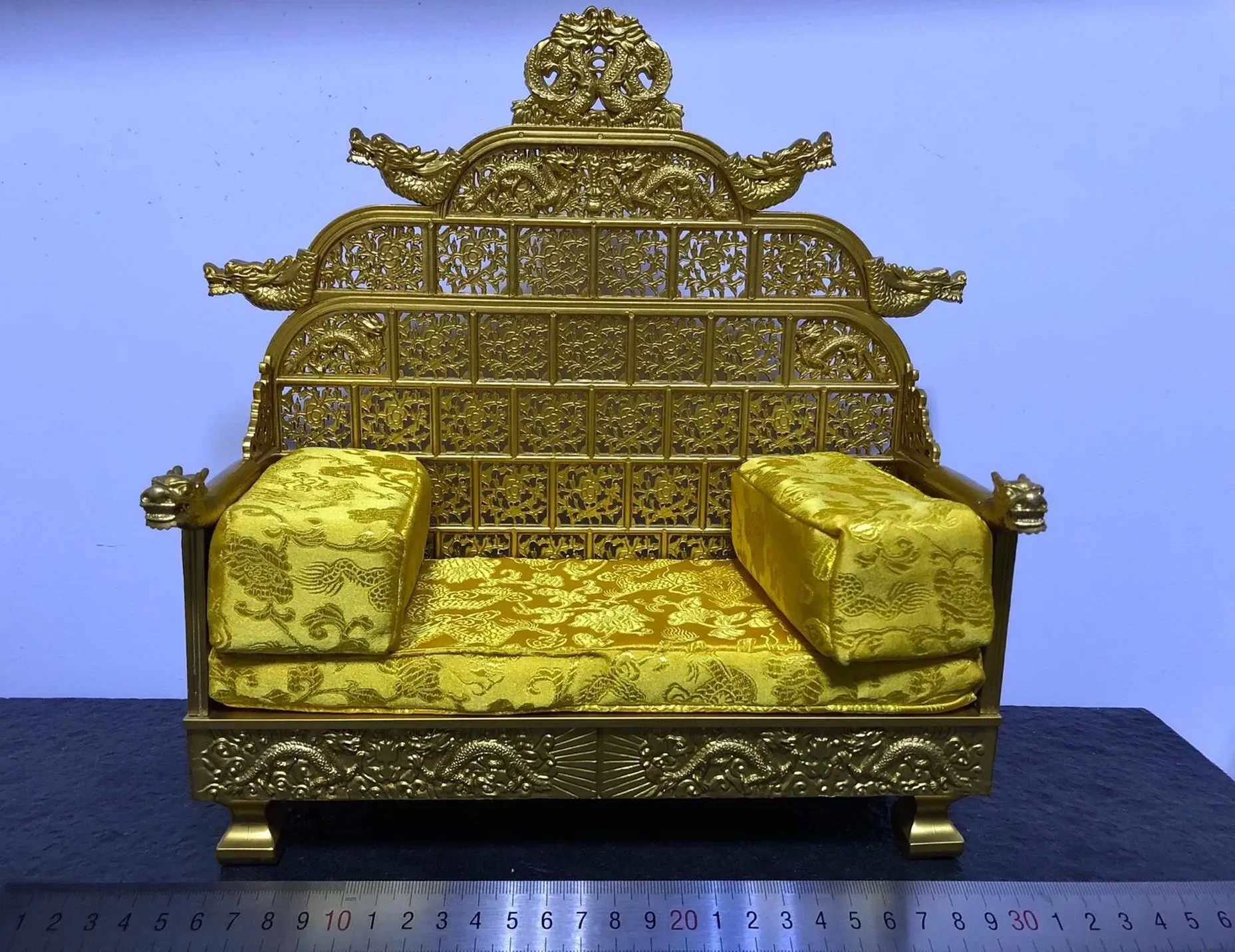 재고 골드 페인트 드래곤 왕좌 고대 황제 드래곤 의자, 12 인치 액션 피규어 바디 모델용, NO.10001 1/6 체중계