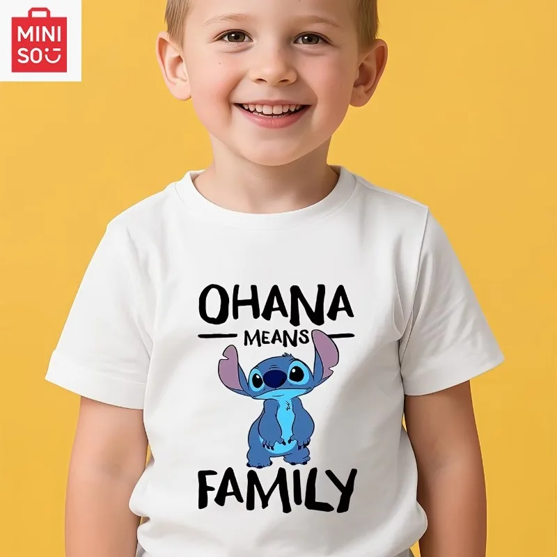 

The Latest Hot-selling Disney Authorized Stitch Short-sleeved Fashion Loose Children's Clothing Pure Cotton T-shirt
