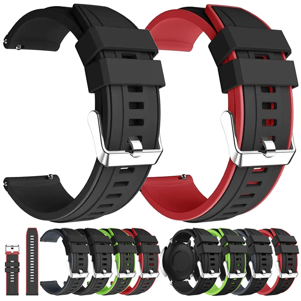 Für Huami Amazfit Active 3 45mm/Active Max/BALANCE 2/Bip 6 5/GTR 4 2e/GTS 4/2 mini Ersatzarmband 20mm 22mm Silikonarmband