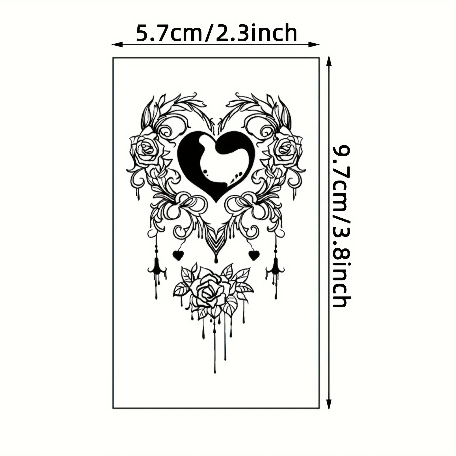 60pcs/lot Temporary Waterproof Tattoos Sticker Black Feathered Dolphin Butterfly Line Drawing Jewelry Lace Moon Tattoo Adhesive