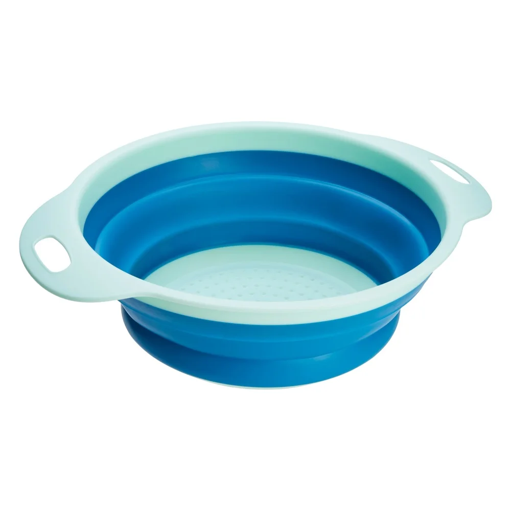 مصفاة قابلة للطي 2.75QT أداة مطبخ معكرونة وفواكه وخضروات شطف وتصريف غربلة سهلة التخزين
