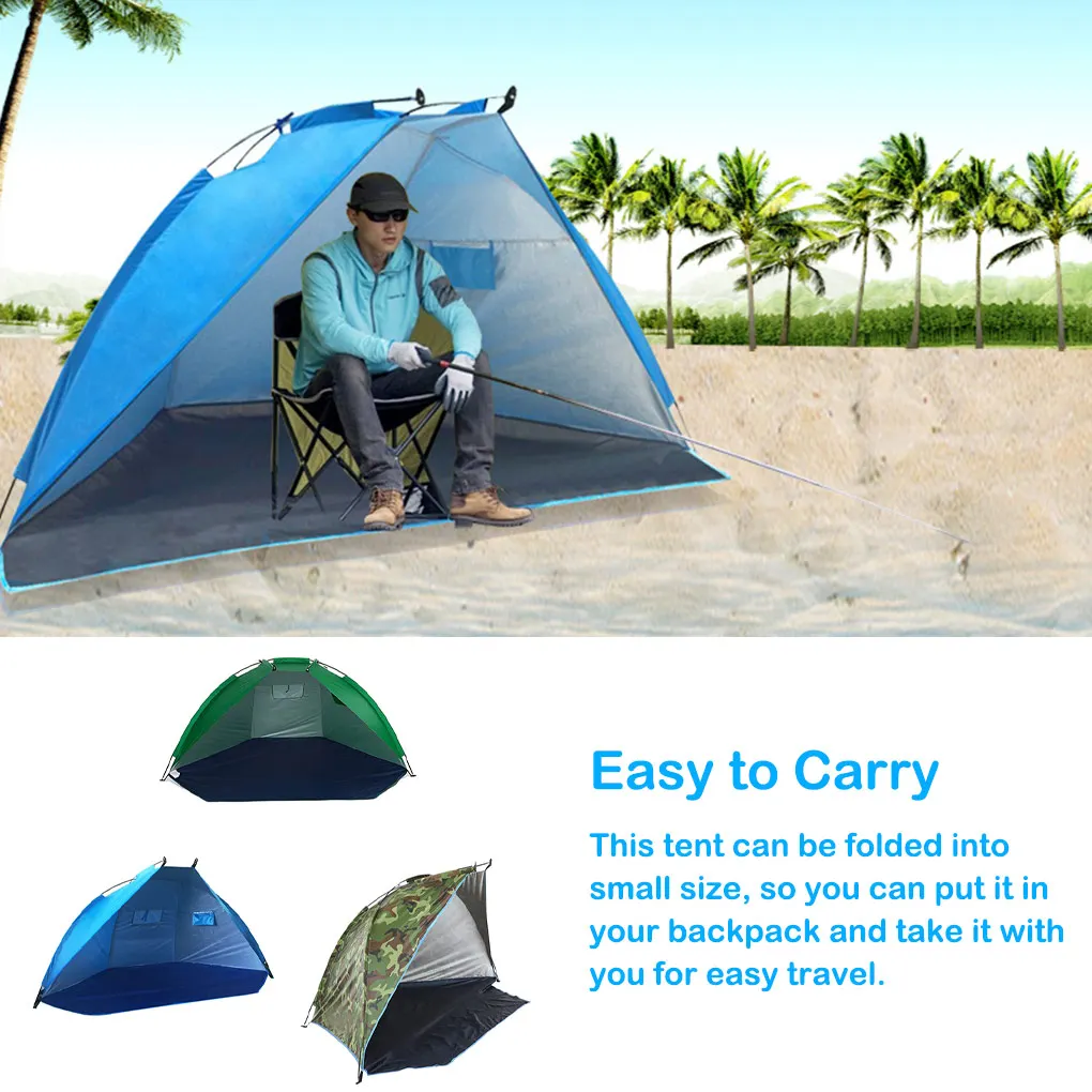 Beach Tent Sun Shelter Outdoor Sports Sunshade Tent for Fishing Picnic Park UV-protective Tourist Ultralight Awning Tent