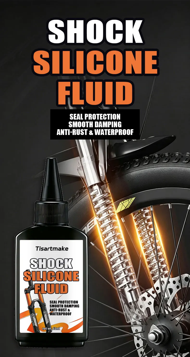 Fahrrad-Schmierfett für MTB-Vordergabel, Stoßdämpferöl für Vorder- und Hintergabel, Silikonöl, Schmieröl zur Wartung – Detail 1