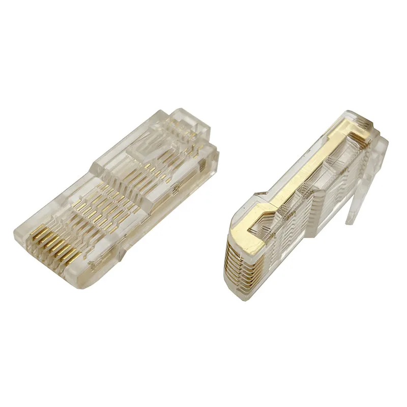 

10PCS idirectional RJ45 eight core long gold plate board-to-board network port docking connector 8P8C Arc L=33mm