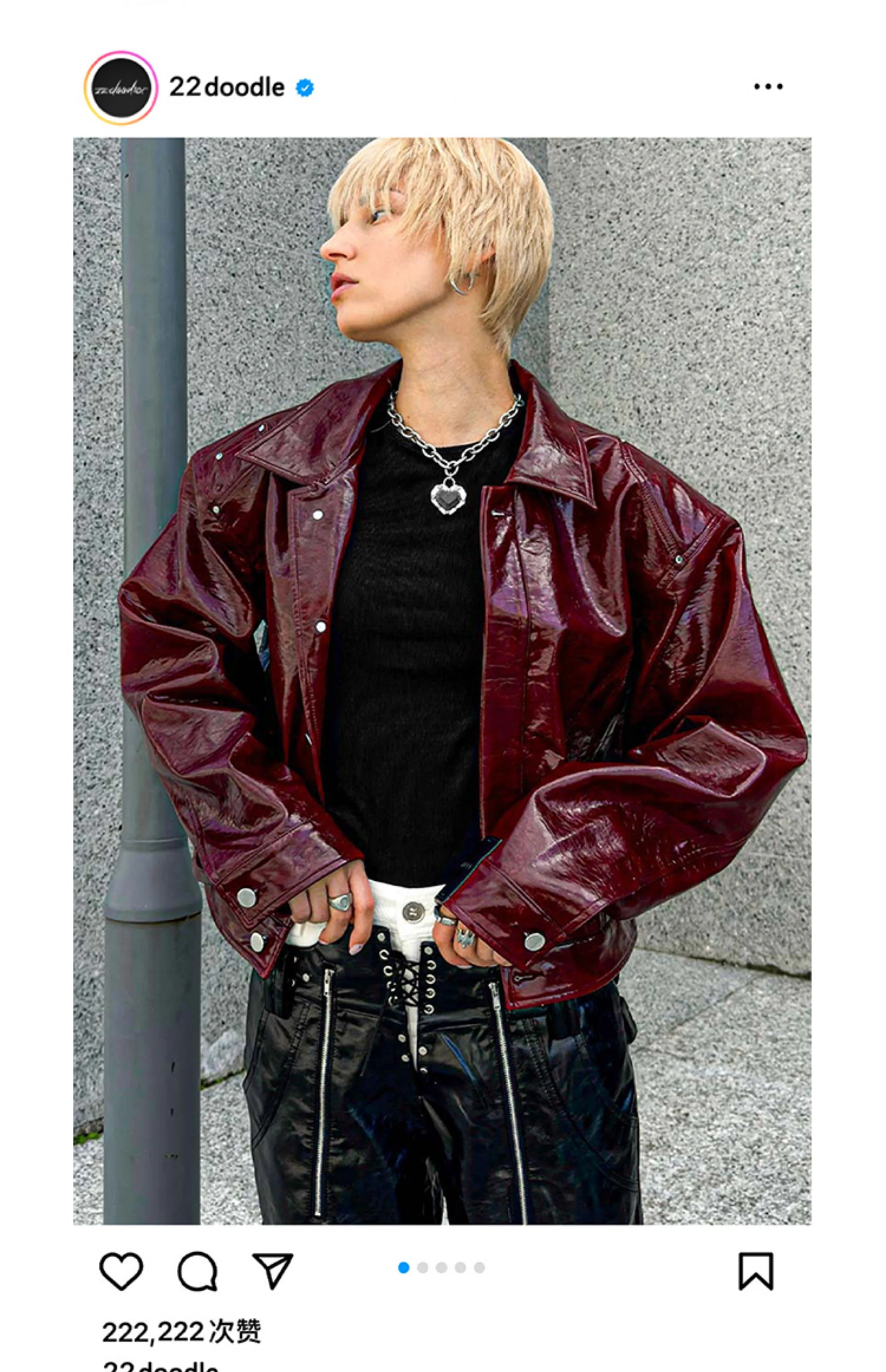 Lautaro Autumn Cool Short Oversized Pu Leather Jacket Women Shoulder Pads Zippper High Quality American Retro Punk Style Clothes