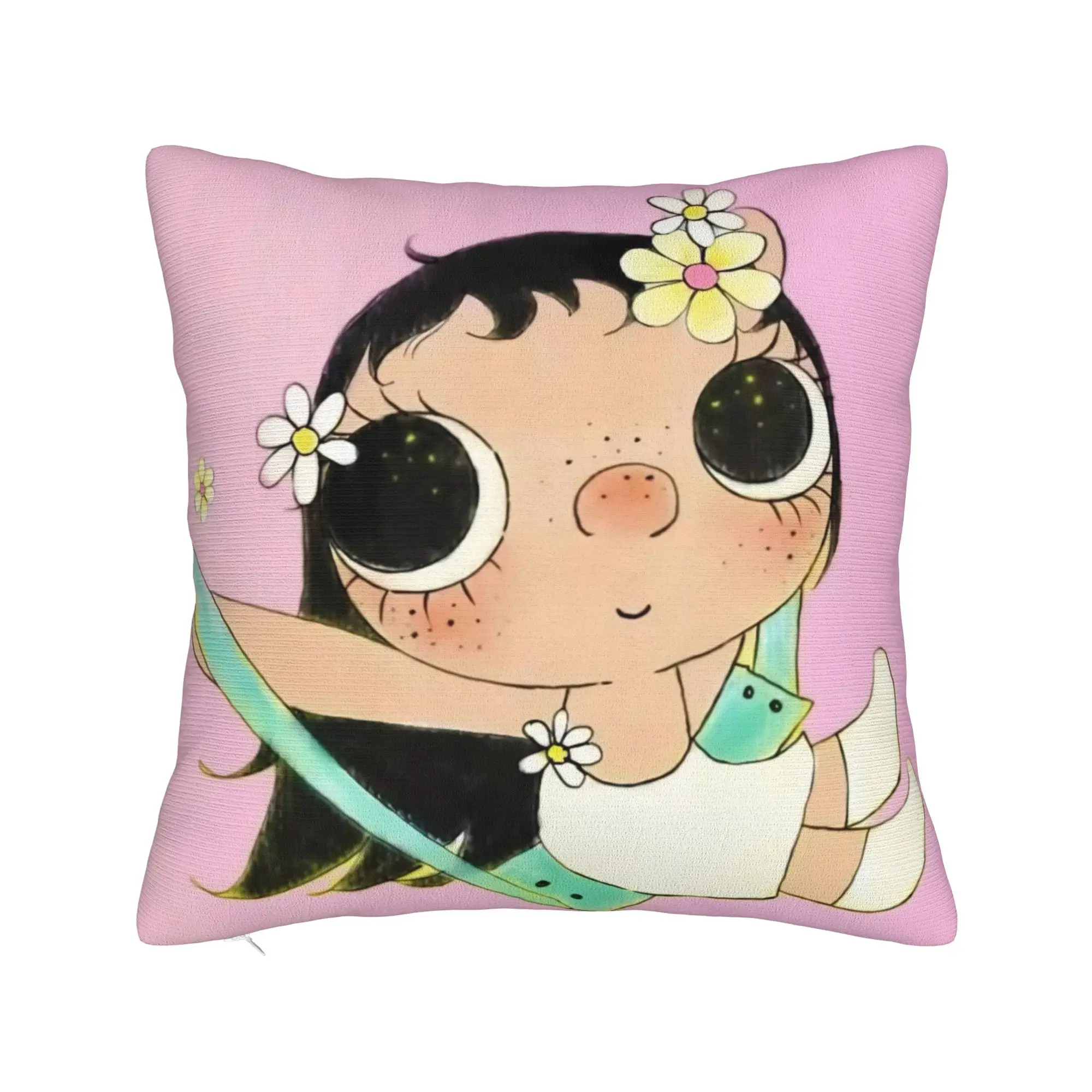YUY Swing Square Pillowcases Polyester Home Xiaoyu  Cushion Cover Cool Decor Throw Pillow Case 40*40