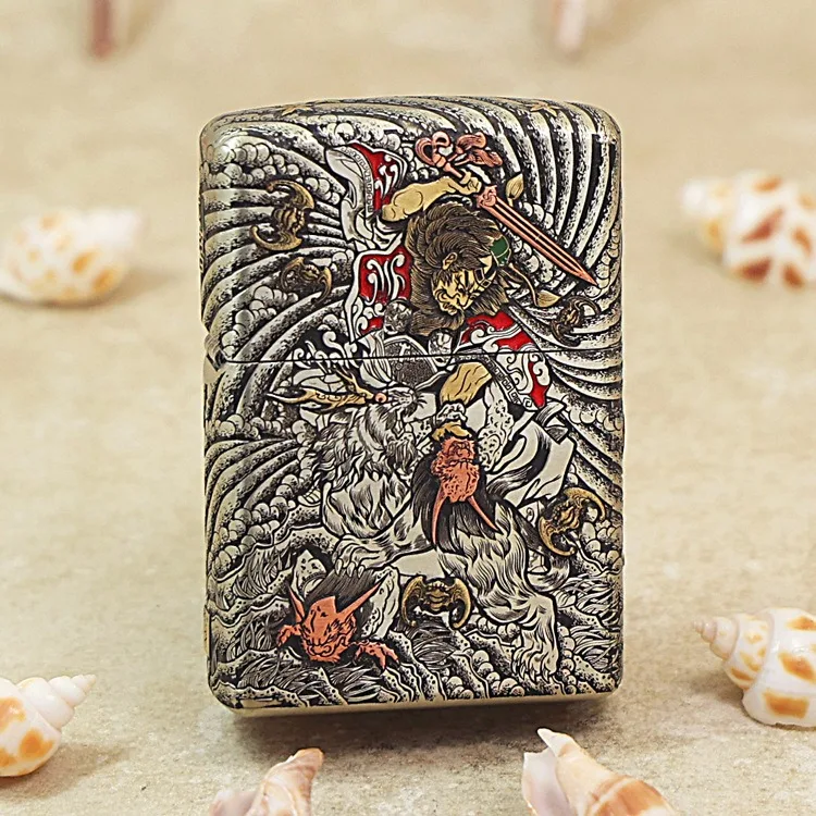 

Оригинальная блестящая золотая фольга Zippo, блестящее масло, медная Бриллиантовая подсветка, подарок с кодом защиты от подделки