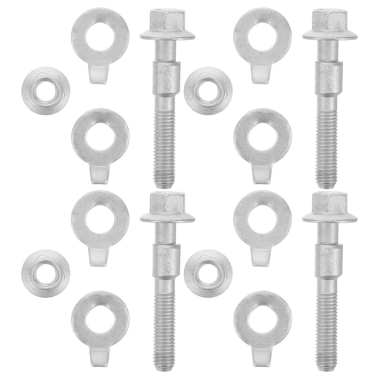 4Pcs Automotive Wheel Alignment Eccentric Bolts Universal 12.9 Grade Cam Bolt Kit for Accurate Toe Adjustment Suspension