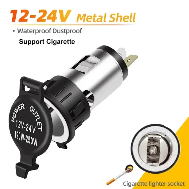 Cigar Lighter Socket DC 12V Car Cigarette Lighter 12V Female Power Socket Replacement is Applicable To Truck RV