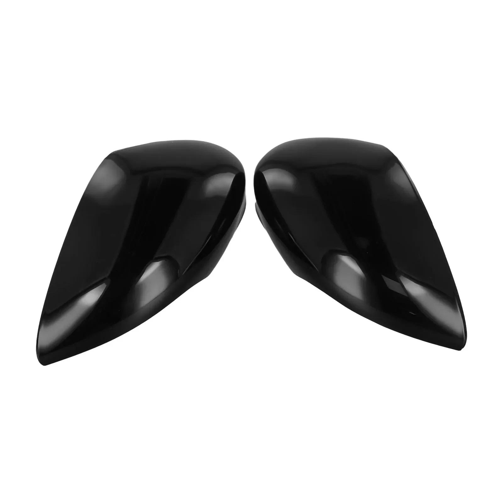 Dual Pair of Weatherproof Side Door Mirrors in Gloss Black Designed for Ford Fiesta MK7 from 2008 to 2017 Models