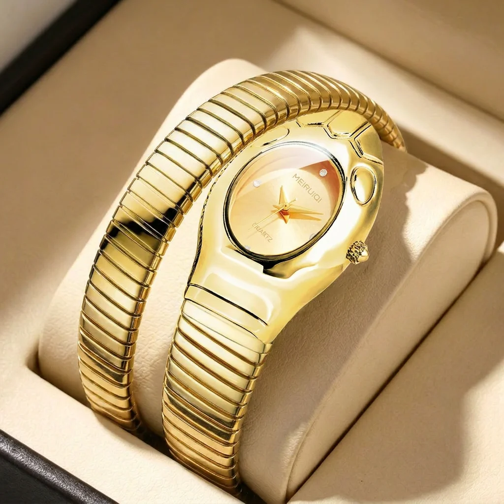 

1pcs Women's gold dial alloy strap vintage fashion sparkling bracelet jewelry details Quartz Watch for business party holiday