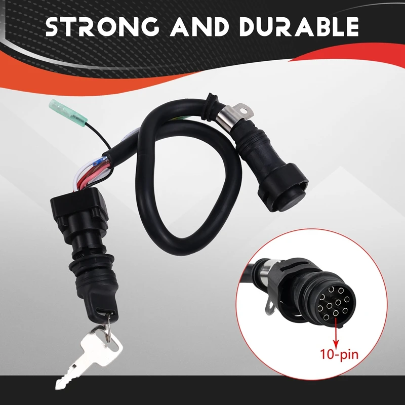 10Pins Cables Main Switch Assy+Control Arm Box For Yamaha Outboard 2 Stroke 50HP 60HP 70HP 85HP 6H3-82510-10-00