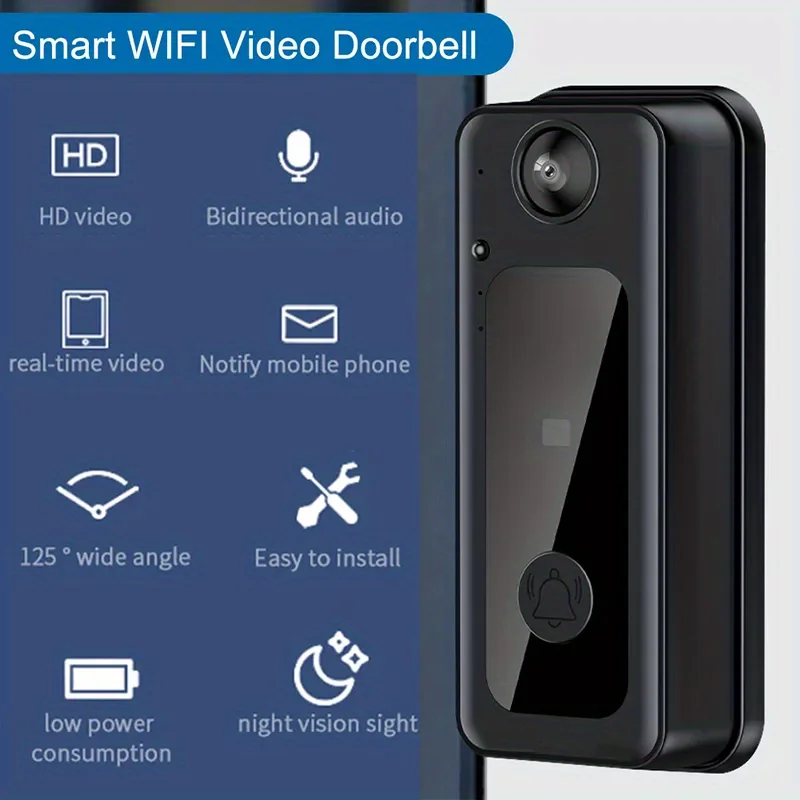 Tuya WIFI Video Doorbell Camera Wireless Night Vision Smart Home Security HD Door Bell Two Way Intercom Voice Change For Home