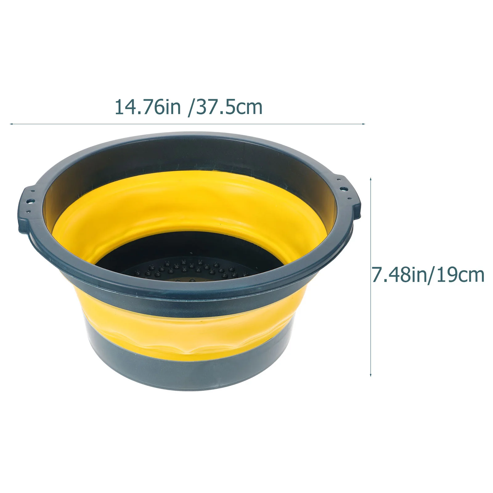 

Folding Washbasin Yellow Mini Portable Cleaning Basin for Home Dormitory Thickened Groove Non Design
