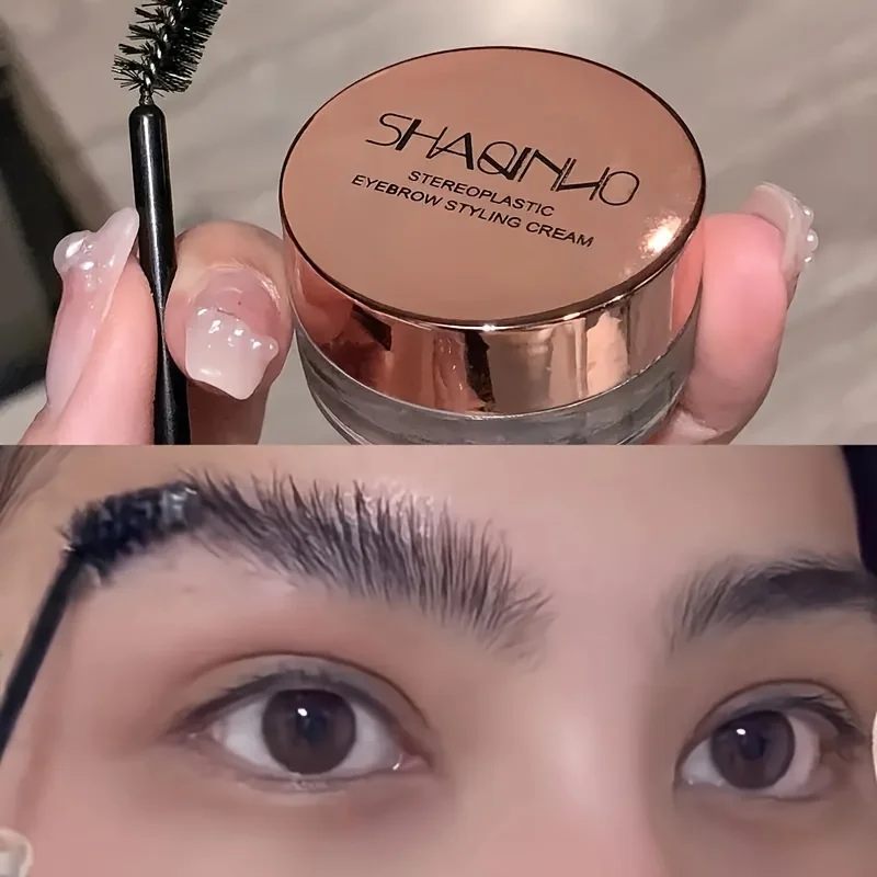 Crème coiffante pour sourcils tridimensionnelle, Gel pour sourcils imperméable et durable à séchage rapide, sourcils sauvages européens et américains
