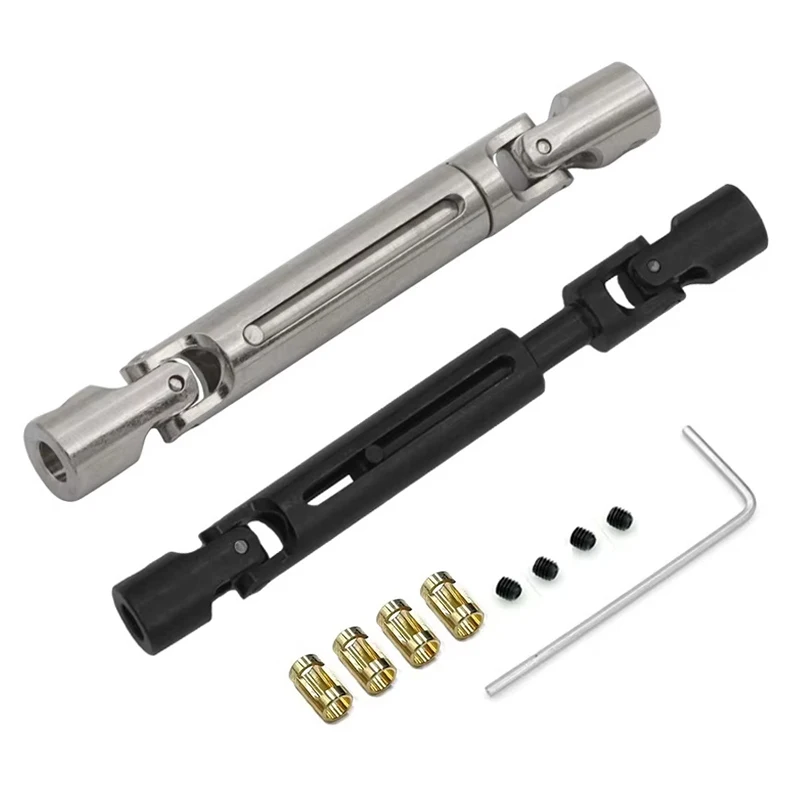 Black/Silver Metal Drive Shaft CVD Driveshaft with Shaft Sleeve For MN78 MN82 LC79 MN168 1/12 RC Car Upgrade Parts Accessory